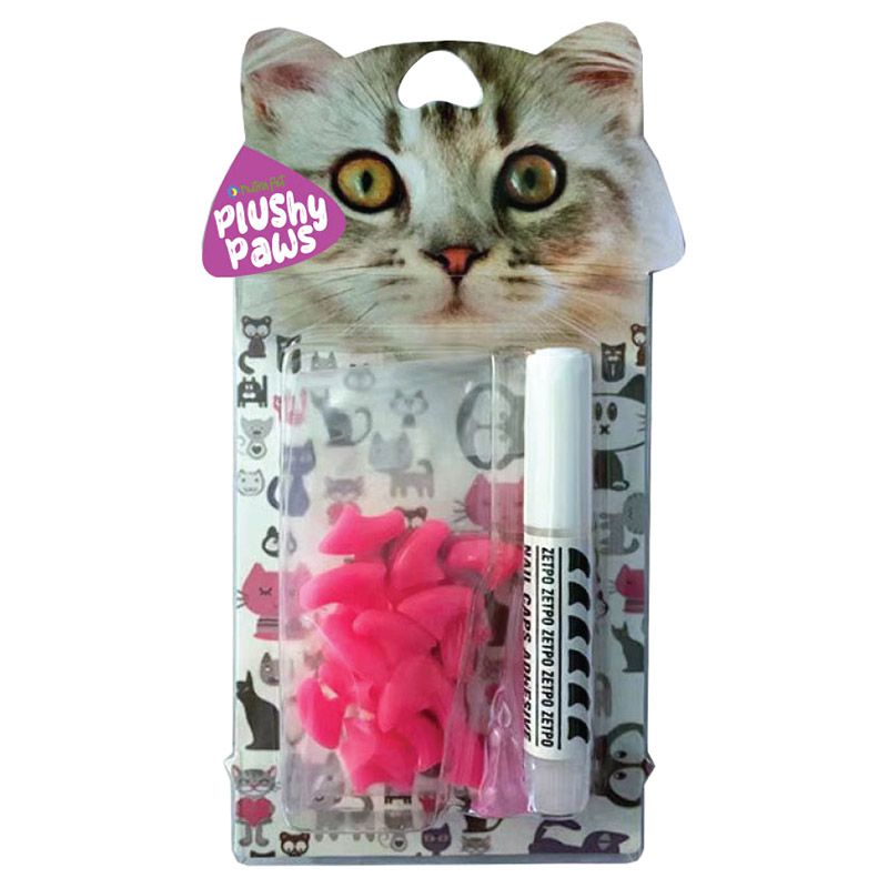 Nutrapet - Plushy Paws Nail Caps - L - Princess Pink