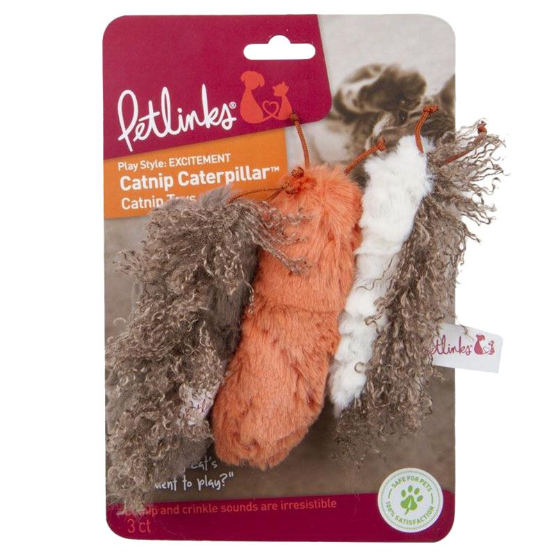 Petlinks - Catnip Caterpillars Crinkle Toys - Set of 3