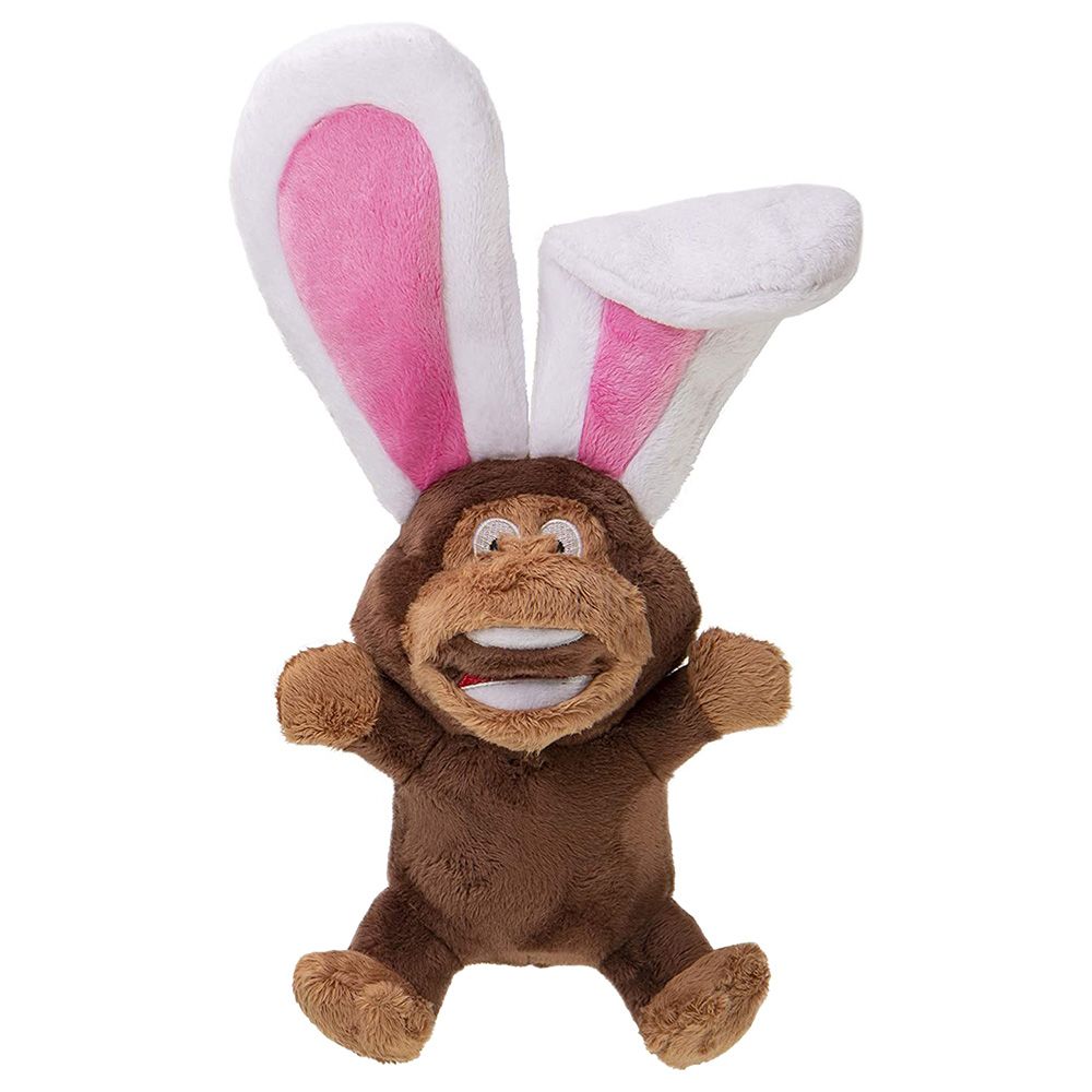 Godog - Flips Monkey Rabbit Plush w/ Chew Guard Dog Toy - L