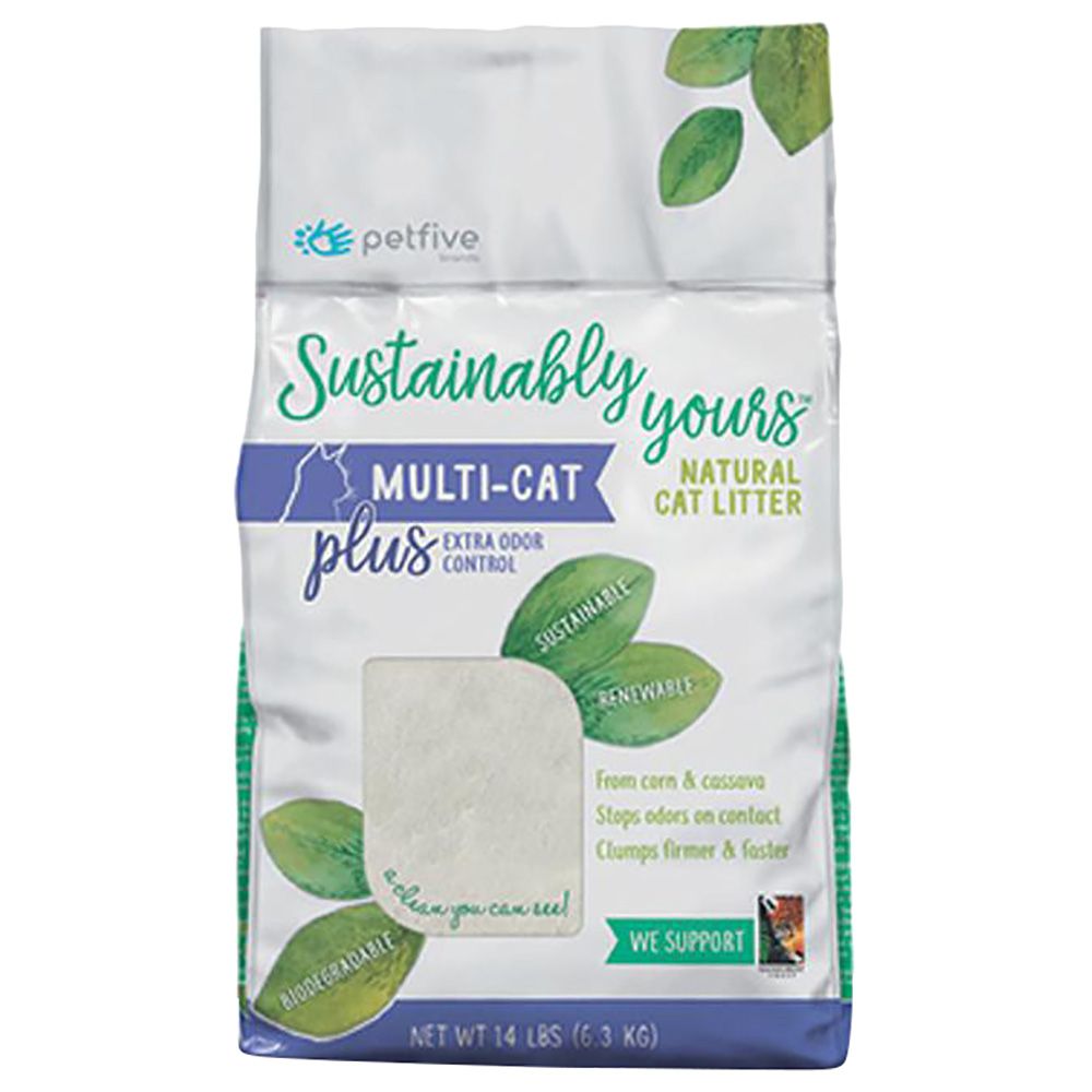 Sustainably Yours - Natural Cat Litter Plus - 13lb/5.9Kg