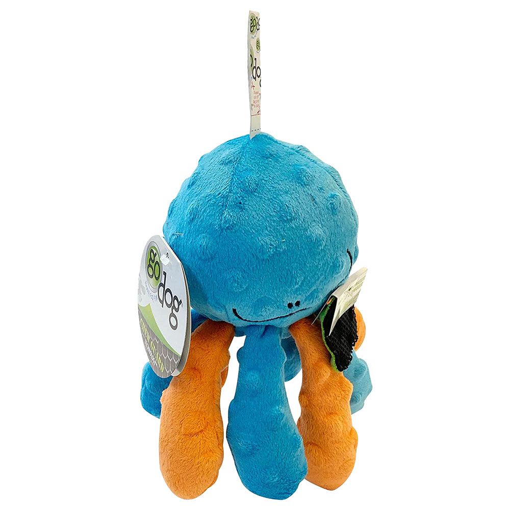 Godog - Crazy Tugs Octopus Plush w/ Chew Guard Dog Toy - L