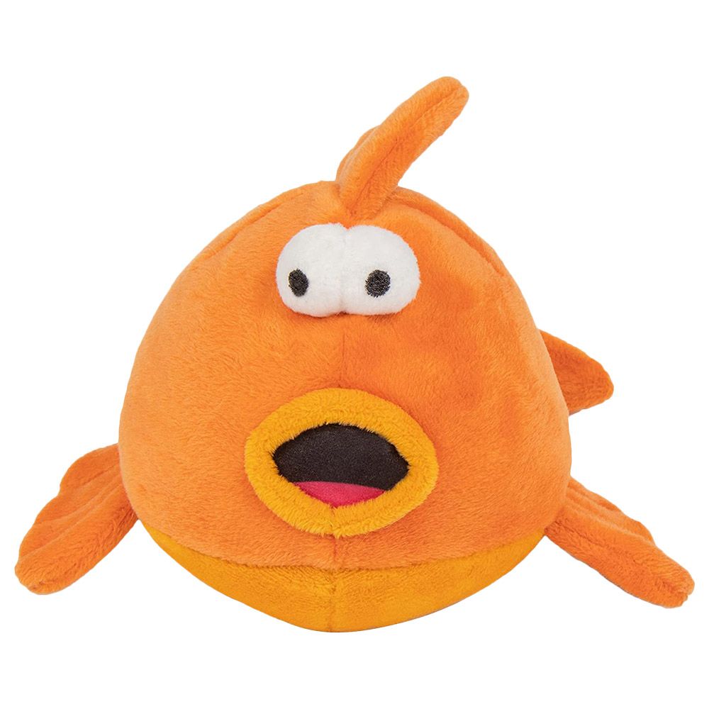 Godog - Gold Fish Action Plush w/ Chew Guard Dog Toy