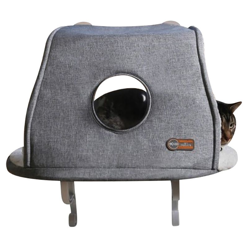 K & H - Universal Mount Kitty Sill With Hood Gray