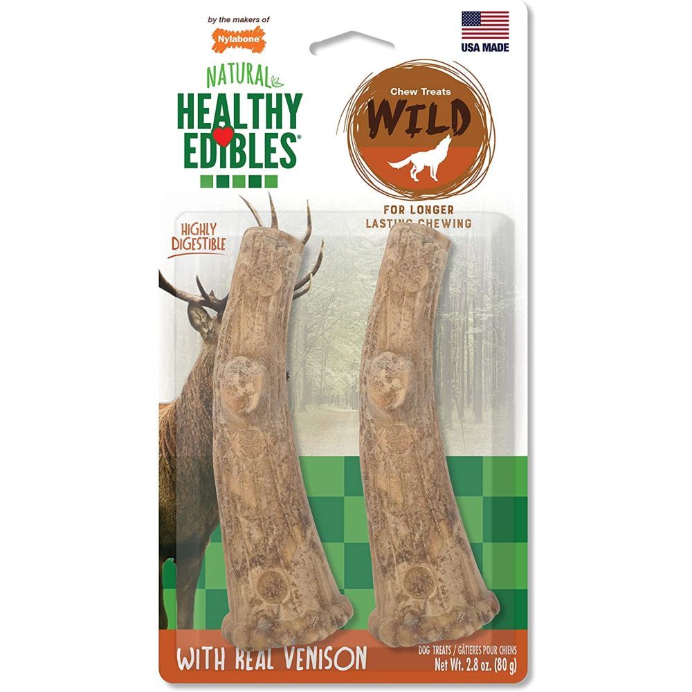 Nylabone - Healthy Edibles Antler Real Venison 2pcs Medium