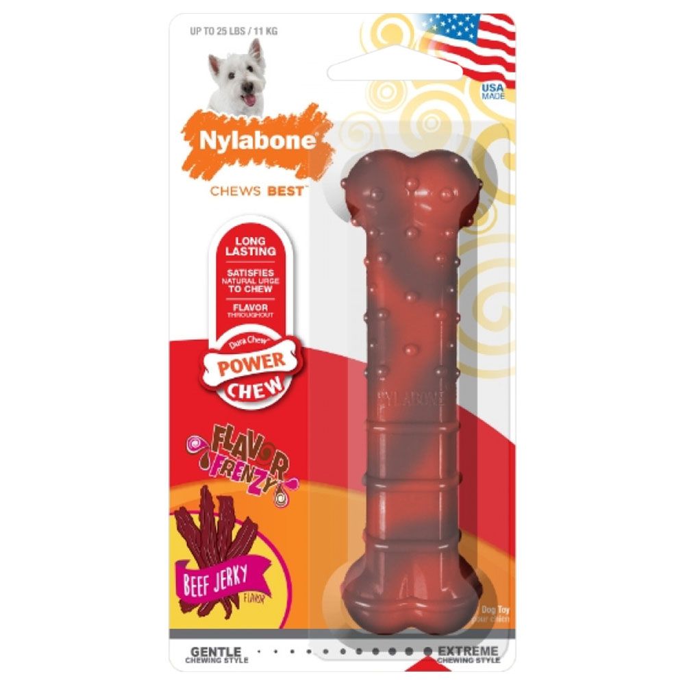 Nylabone - Flavour Frenzy Beef Jerky Reg Ridges & Nubs Toy