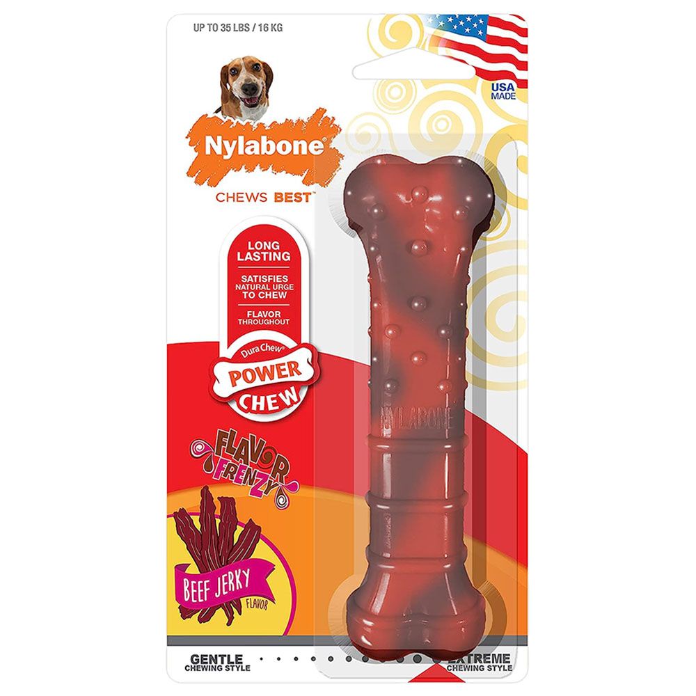 Nylabone - Flavour Frenzy Beef Jerky Wlf Ridges & Nubs Toy