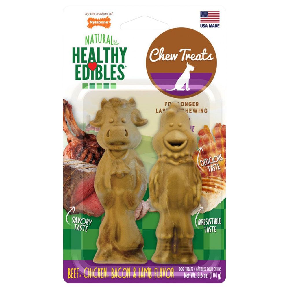 Nylabone - Healthy Farm Friends Chew Treat - 2pcs