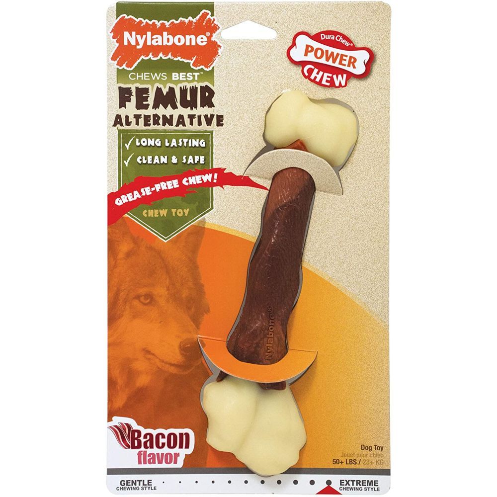 Nylabone Power Chew Animal Part Alternative Femur Beef Large