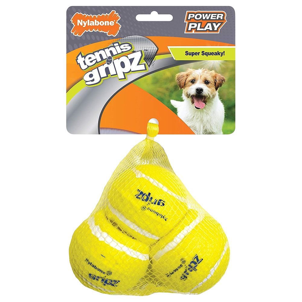 Nylabone - Play Tennis Ball - 3pcs - 1.75-Inch - Yellow