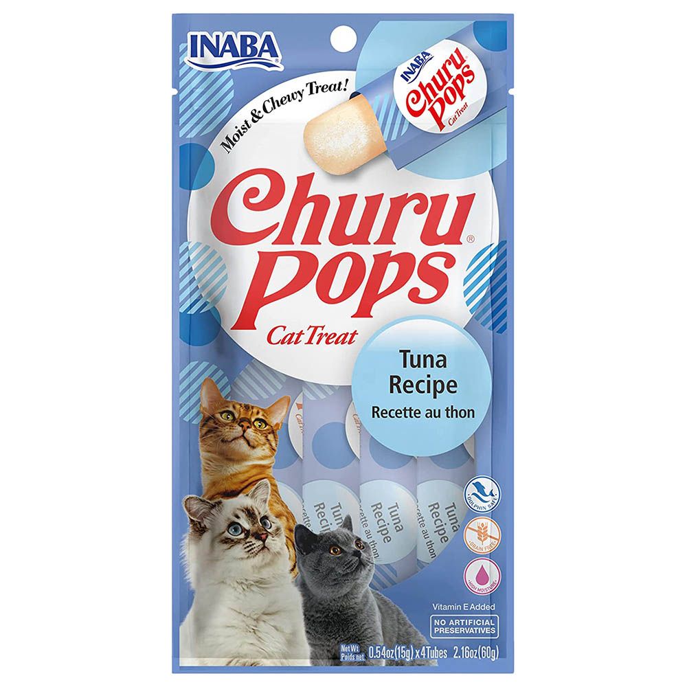 Inaba - Churu Pops Tuna Sticks for Cats - 60G - Pack Of 4