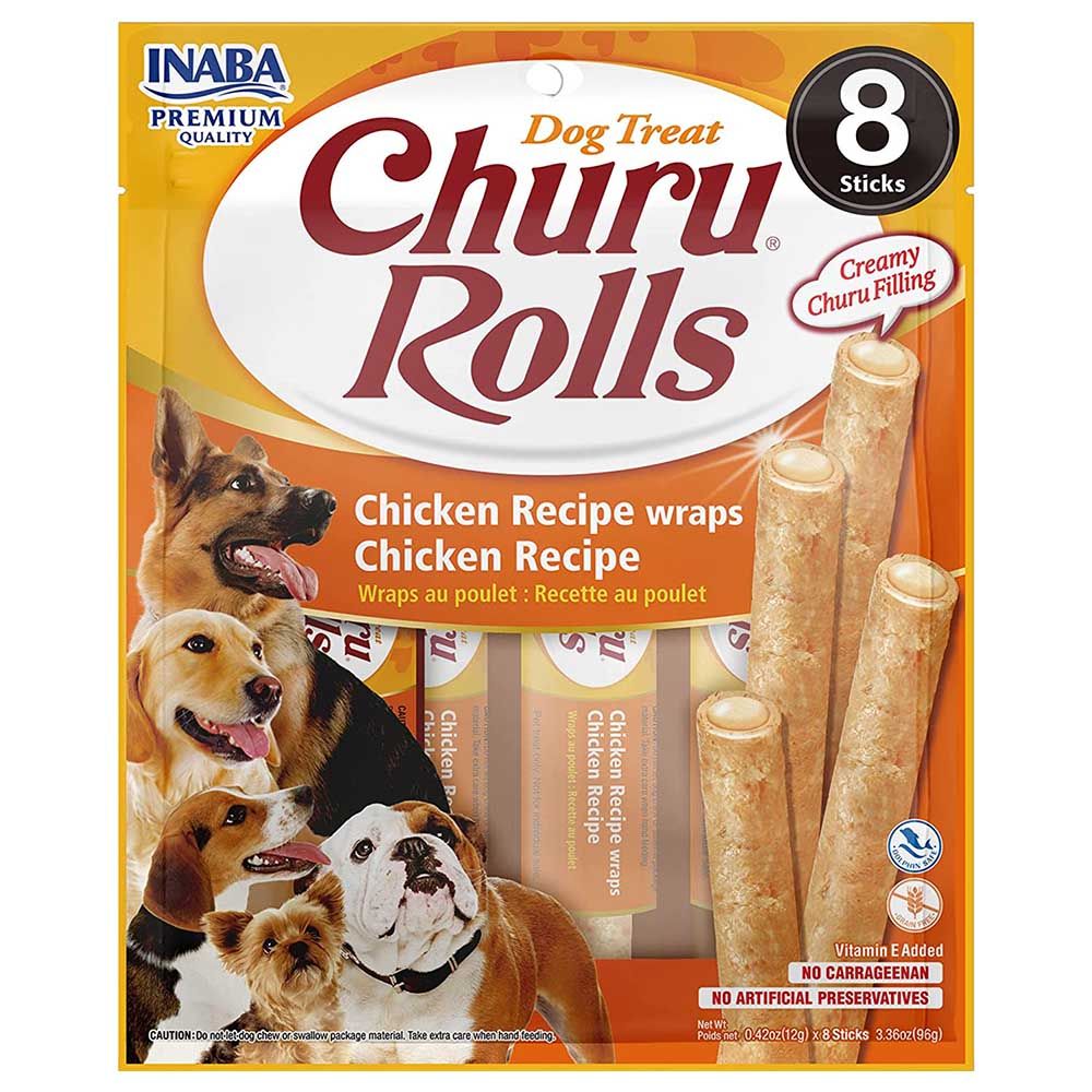 Inaba - Churu Chicken Wraps Recipe For Dog - 96G - Pack Of 8