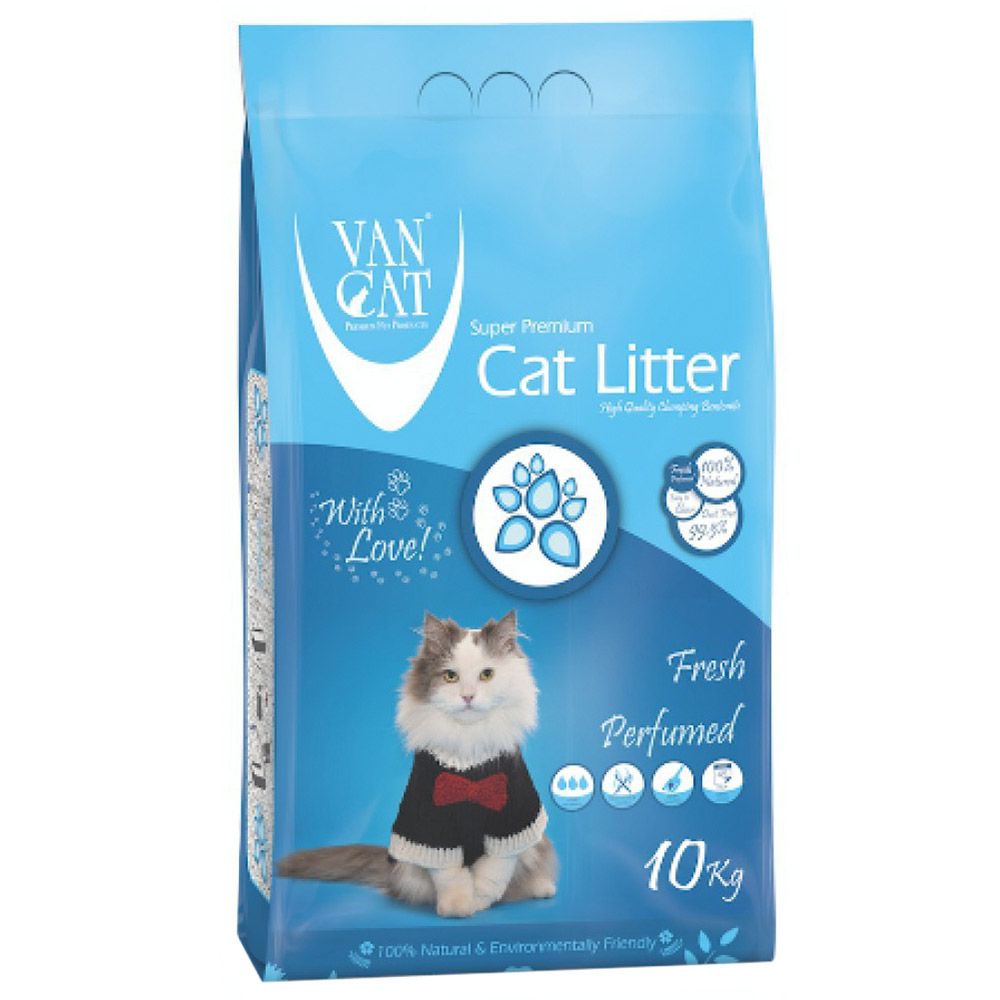 Vancat - White Clumping Bentonite Cat Litter 10kg - Fresh