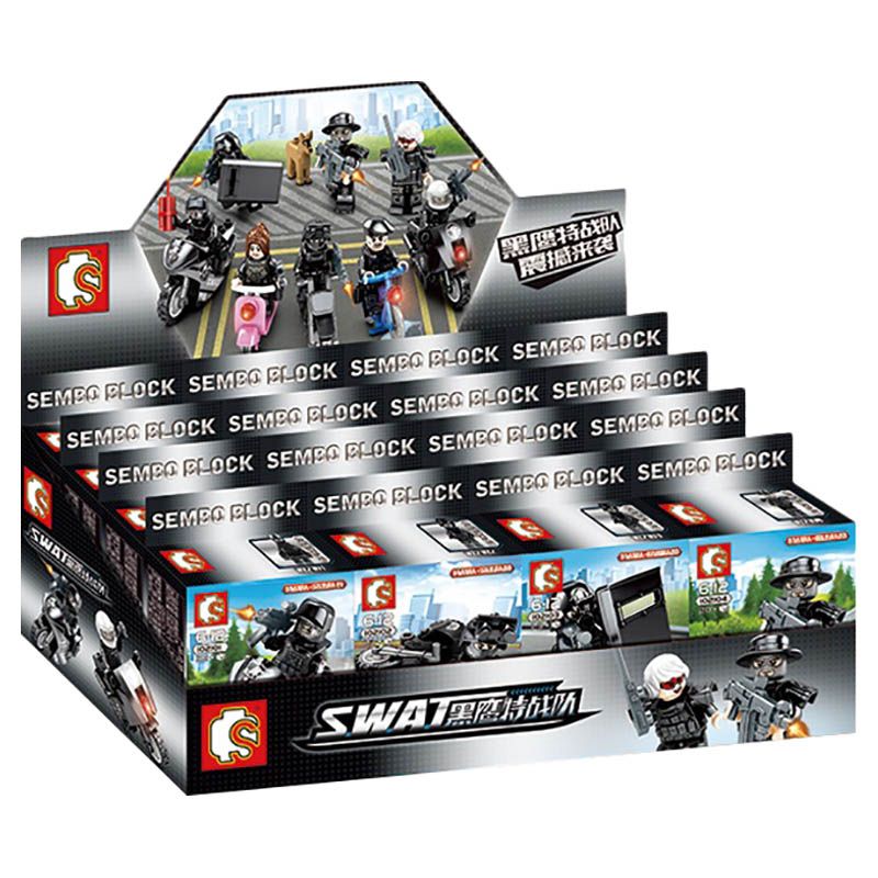 Sembo - Blackhawk Swat Series Building Blocks - Set Of 8 - Black