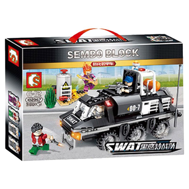 Sembo - Blackhawk Swat Series Building Blocks - 368 pcs - Black