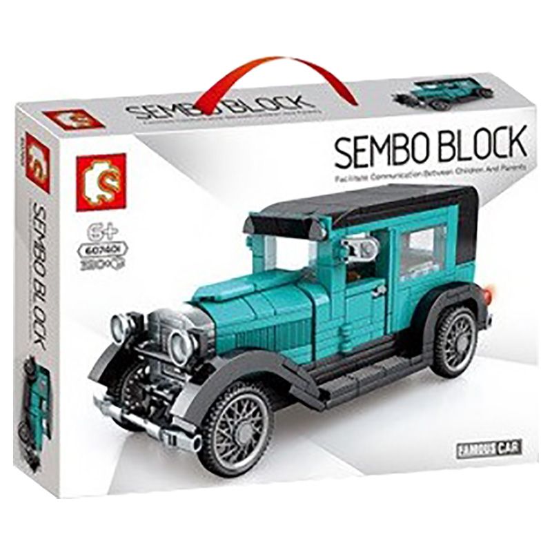 Sembo - Classic Passion Car Building Blocks - 330+ Pcs - Blue