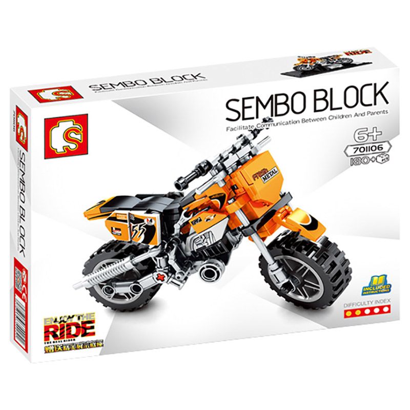 Sembo - Finger Scooter Building Blocks - 180 Pcs - Yellow