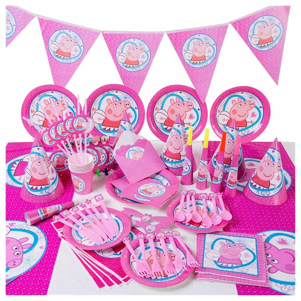 Highland - Peppa Pig Theme Disposable Tableware Set - 122pcs