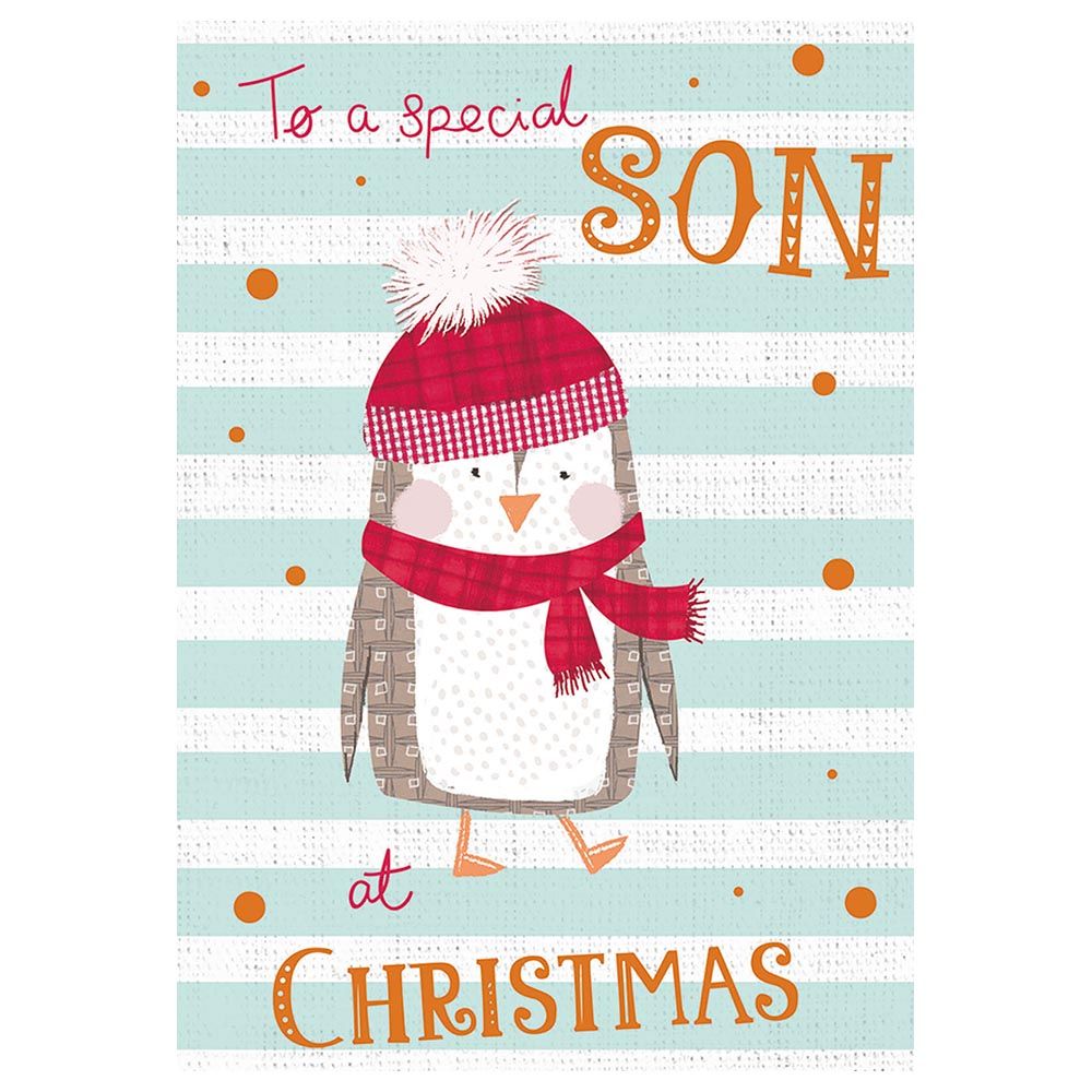 Otter House - Christmas Card - Son - Christmas Penguin