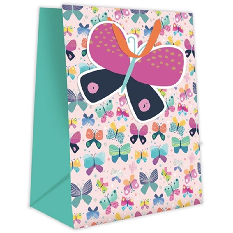 Otter House - Butterfly Pattern Gift Bag - Medium