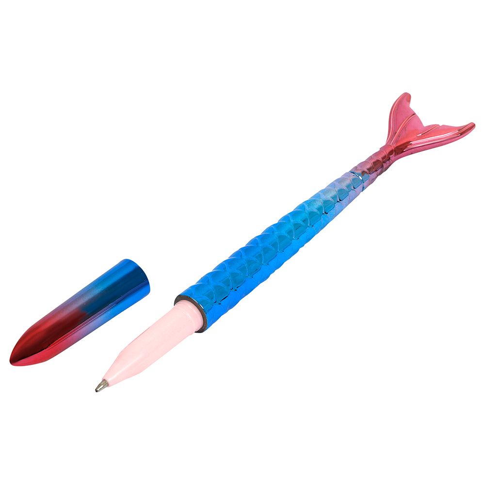 Pinak Sparkles - Two Shades Mermaid Pen - Blue And Red