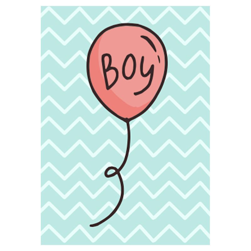 Pinak - Boy Balloon Greeting Card 