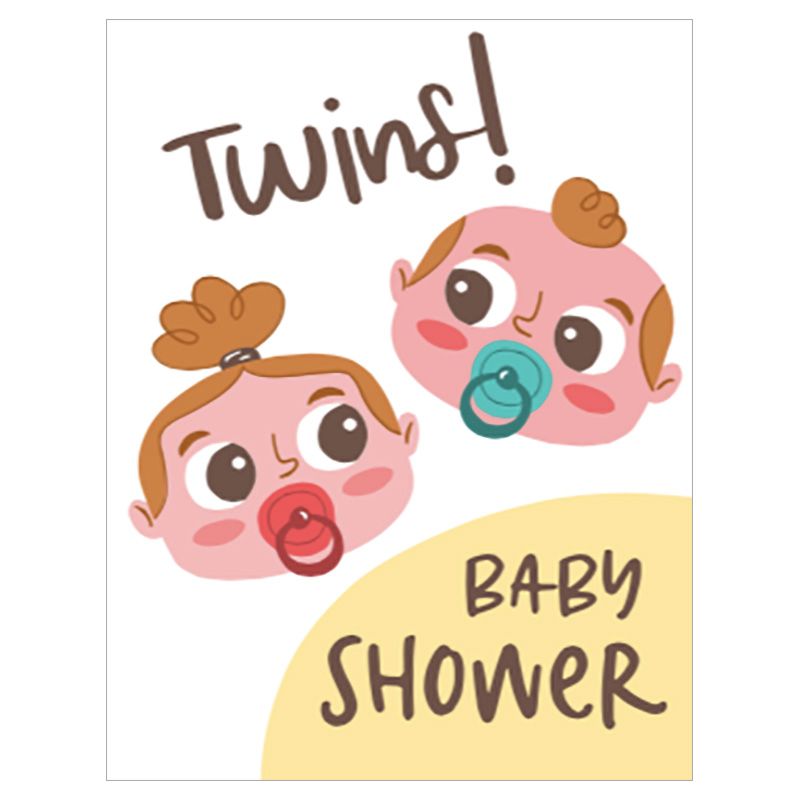 Pinak - Twins! Baby Shower Card