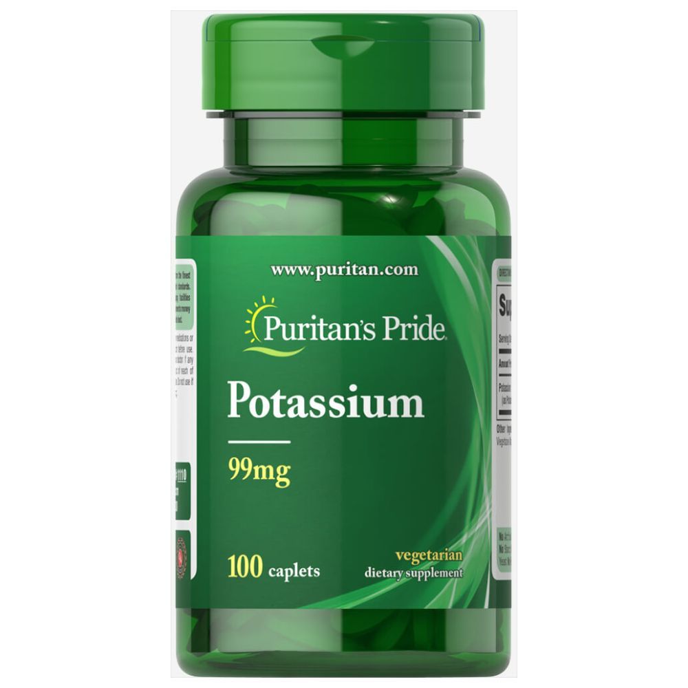 Puritan Pride - Potassium Dietary Supplements 99mg - 100 Caplets