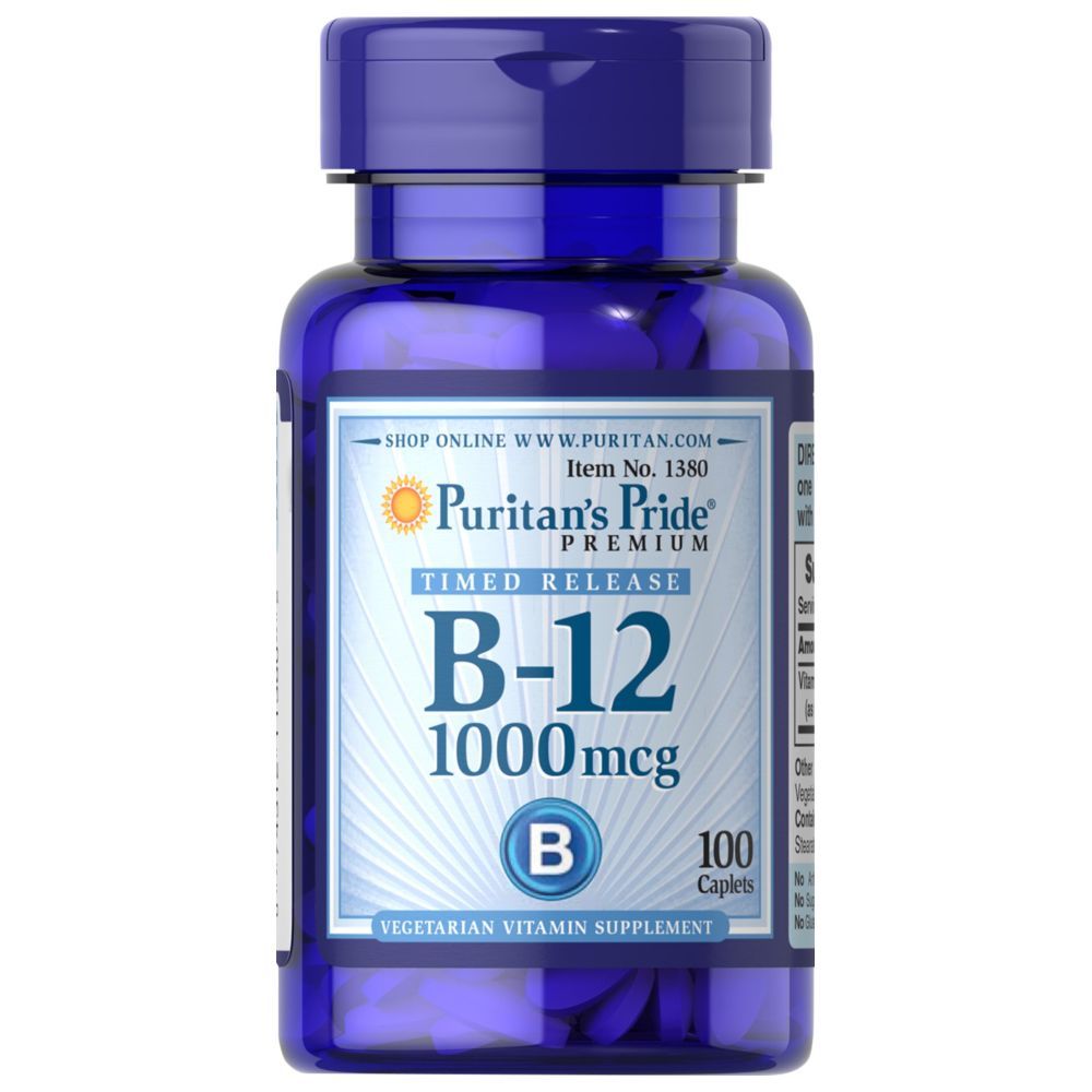 Puritan Pride - Vitamin B-12 1000mcg Vitamin Supplements - 100 Caplets