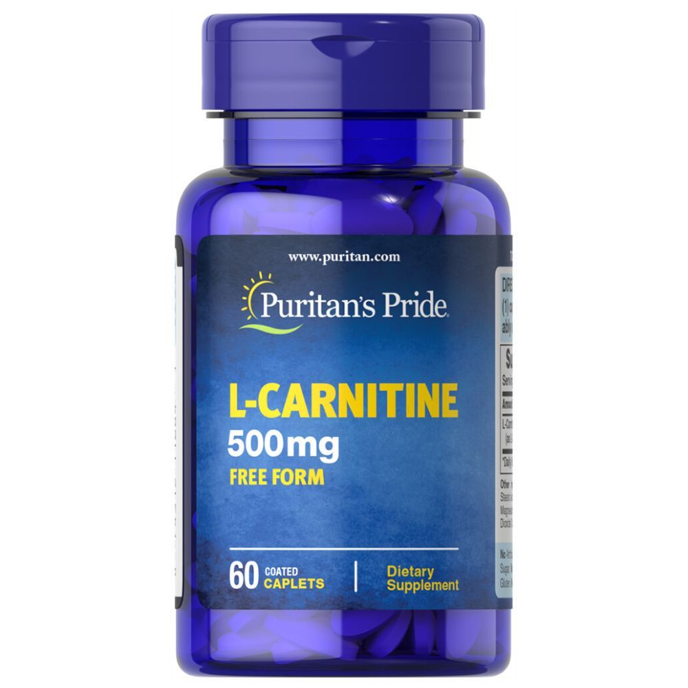 Puritan Pride - L-Carnitine 500mg Dietary Supplements - 60 Tablets