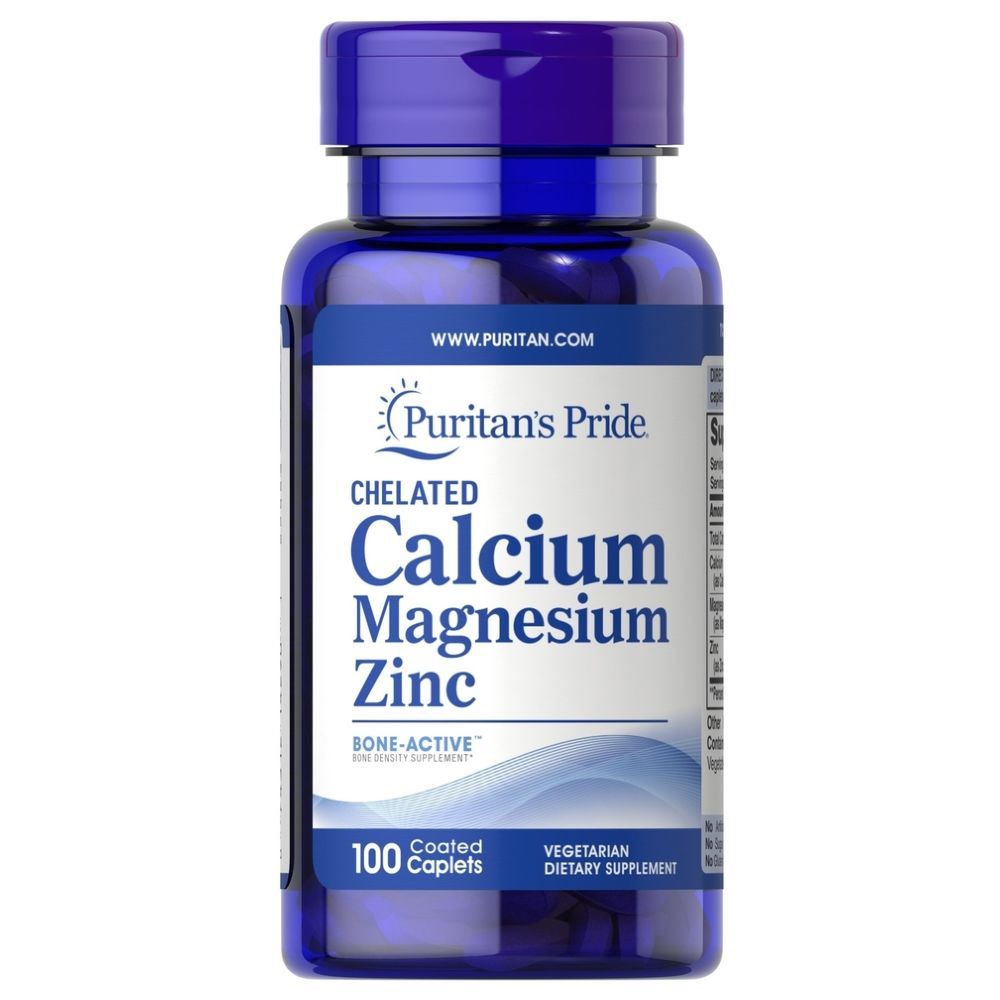 Puritan Pride - Calcium Magnesium Zinc Dietary Supplements - 100 Tablets