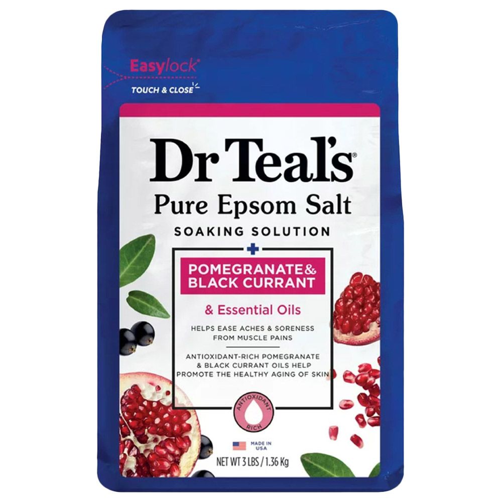 Dr Teal's - Pomegranate/Black Currant Salt Soaking Solution - 1.36 Kg