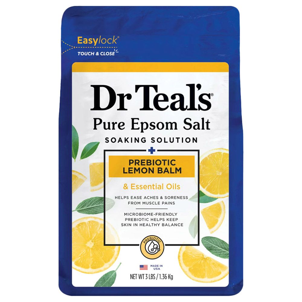 Dr Teal's - Prebiotic Lemon Balm Salt Soaking Solution - 1.36 Kg