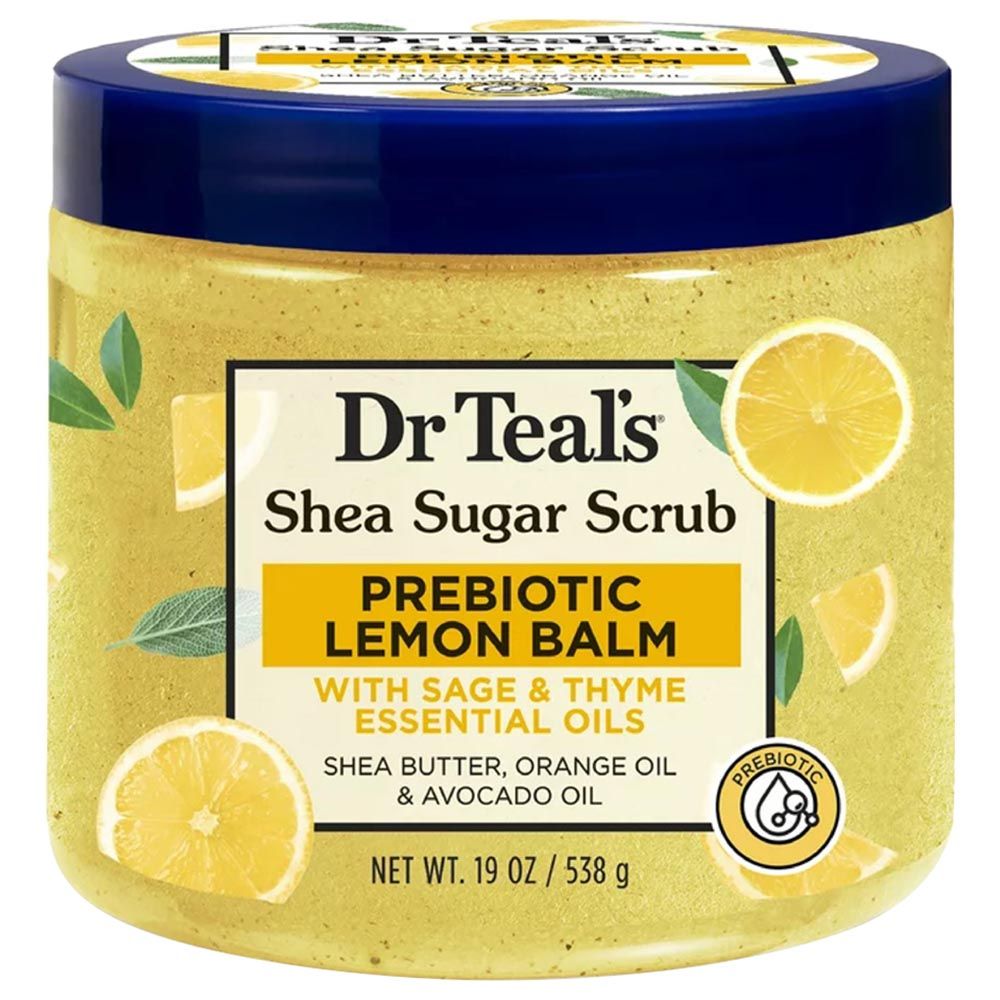 Dr Teal's - Prebiotic Lemon Balm Shea Sugar Scrub - 538 g