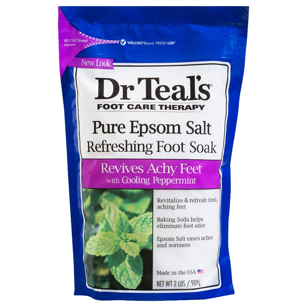 Dr Teal's - Epsom Foot Soak Cooling Peppermint 909g