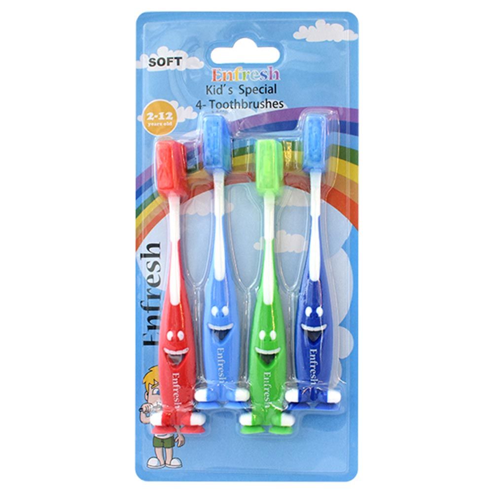 Enfresh - Kids Special Toothbursh With Cap Pack of 4