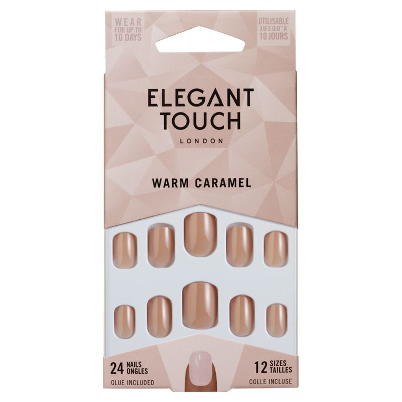 Elegant Touch - Warm Caramel Nails