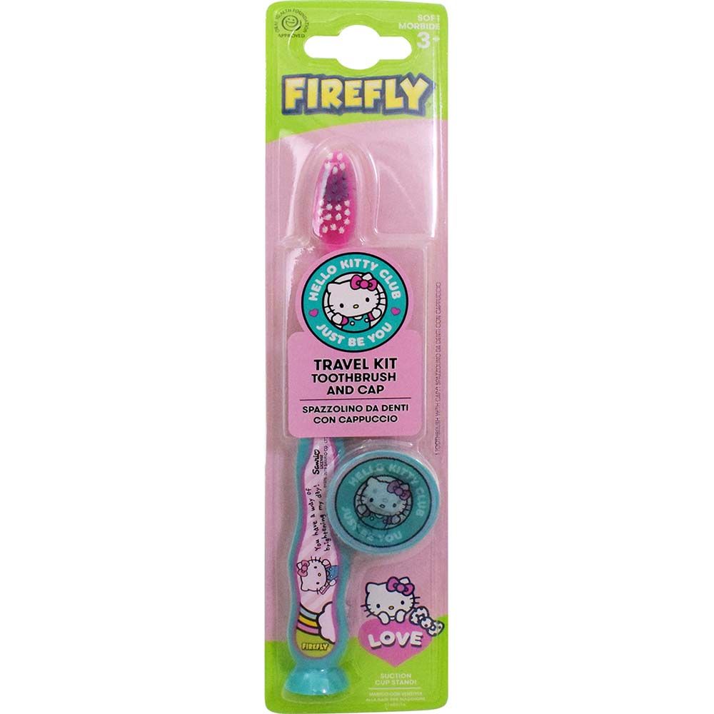 Hello Kitty - Toothbrush Travel Kit With Cap - Pink