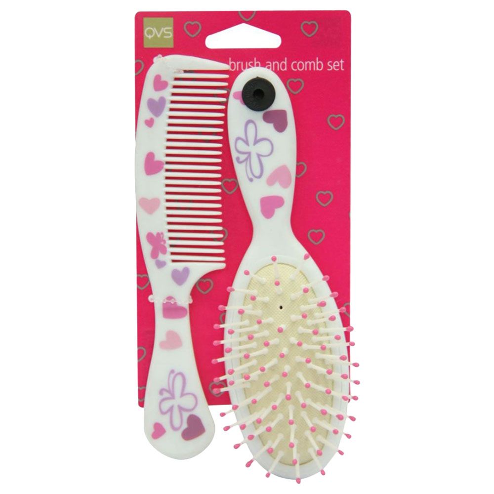 QVS - Kids Hair Brush And Comb Set