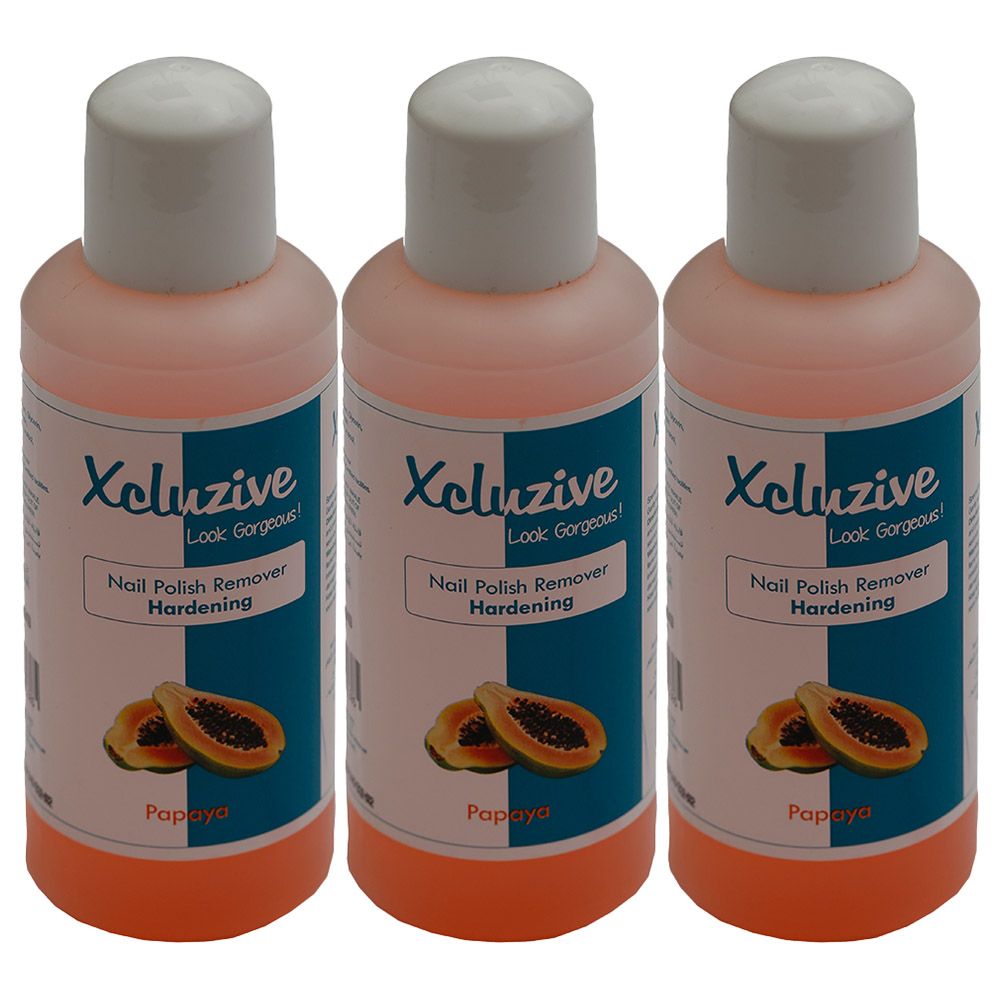 Xcluzive - Nail Polish Remover Papaya 120ml Pack Of 3