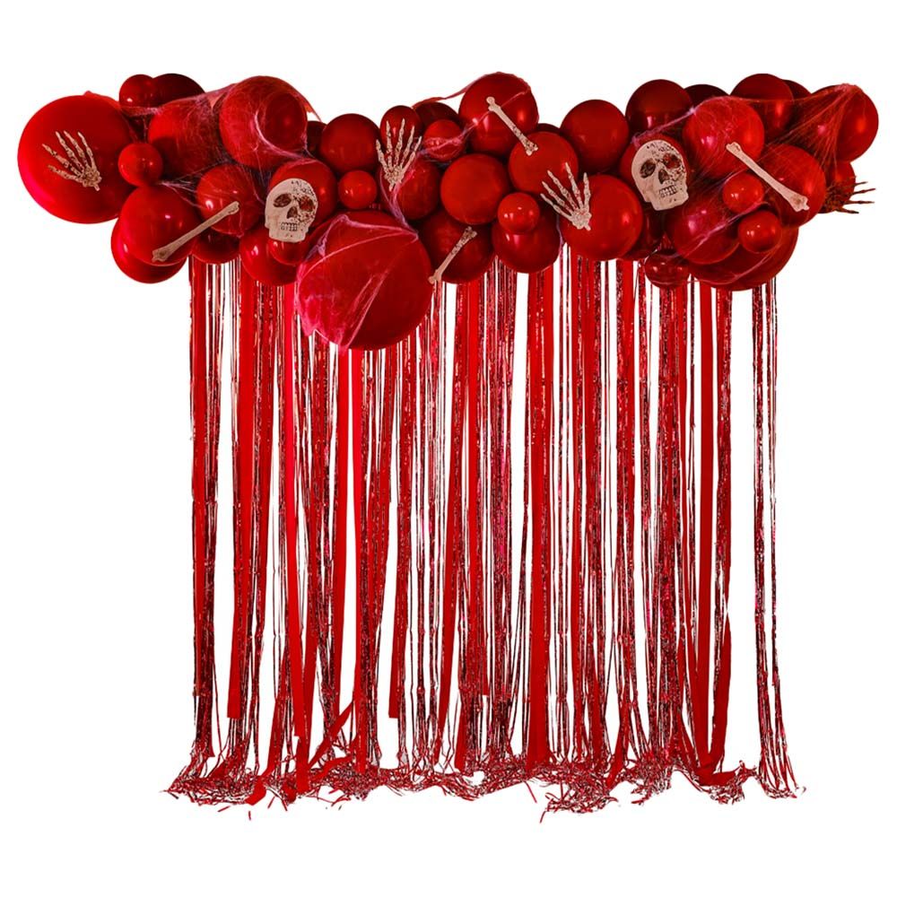 Ginger Ray - Blood & Bones Halloween Balloon Arch - Red