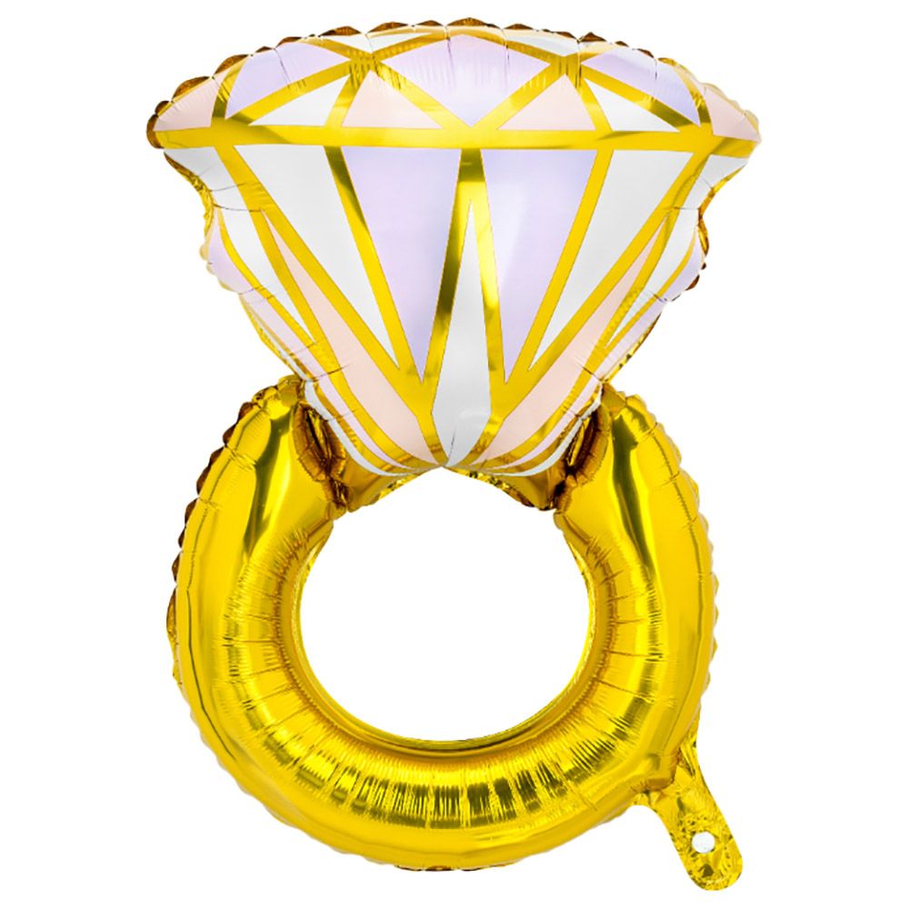 Party Deco - Foil Balloon - Ring - Gold