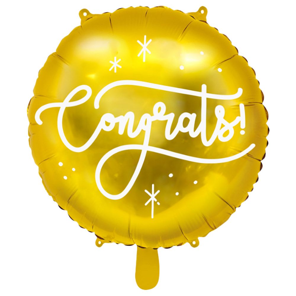 Party Deco - Congrats! Foil Balloon - Gold