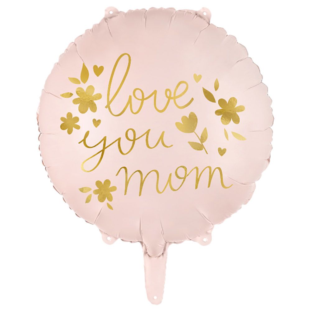 Party Deco - Love You Mom Foil Balloon - Pink