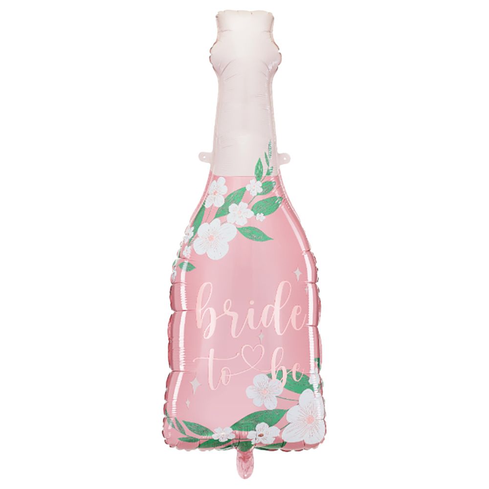 Party Deco - Bride To Be Bottle Shaped Foil Balloon - Pink