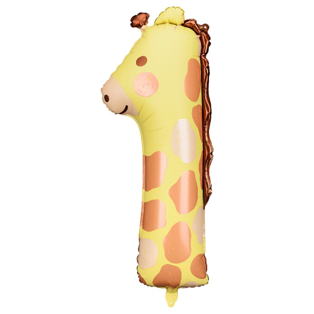 Party Deco - Foil Balloon Number 1 - Giraffe