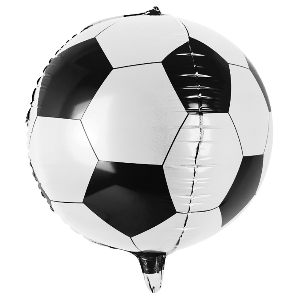 Party Deco - Foil Balloon - Soccer Ball - Black/White