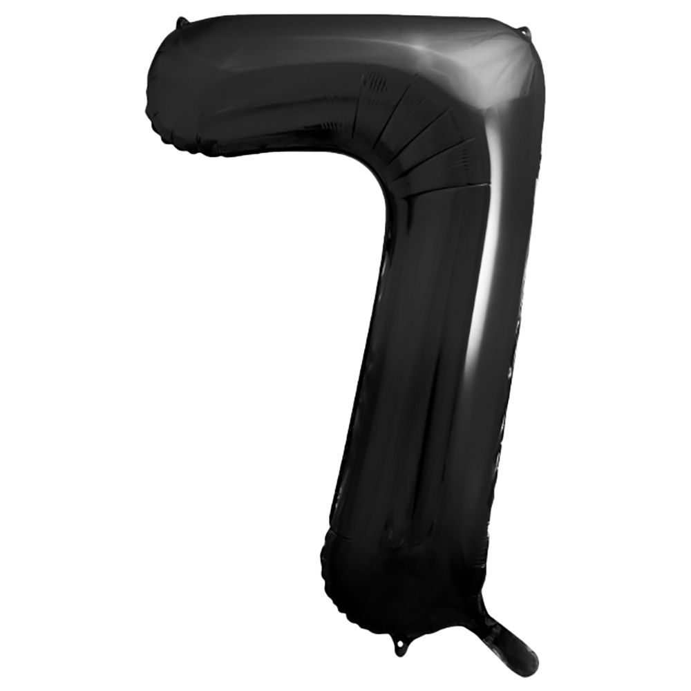 Party Deco - Foil Balloon Number 7 - Black