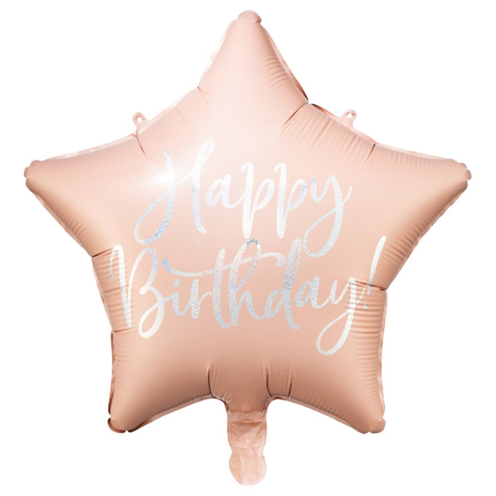 Party Deco - Happy Birthday Foil Balloon - Powder Pink