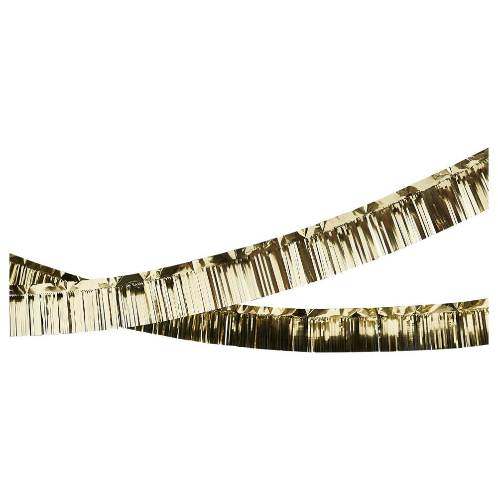 Ginger Ray - Pop The Bubbly Fringe Foil Garland - Gold