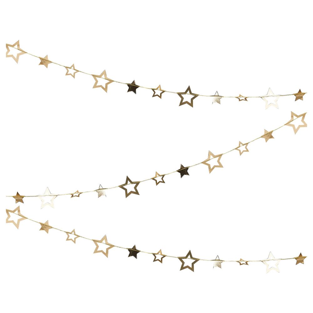 Ginger Ray - Pop The Bubbly Star Garland - Gold